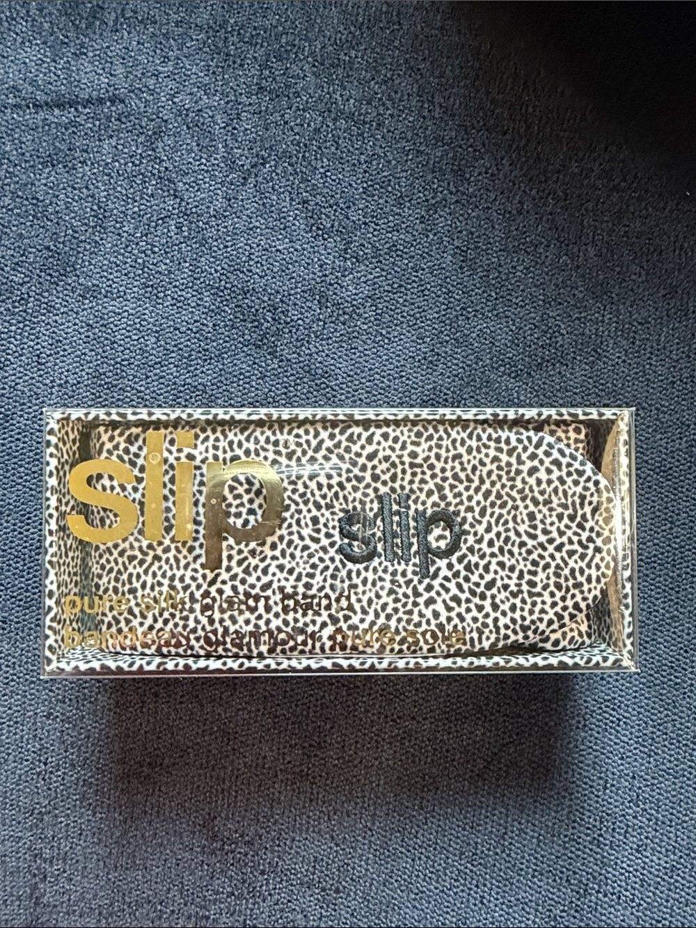 slip Leopard-Print Silk Hair Wrap — Brown & Black